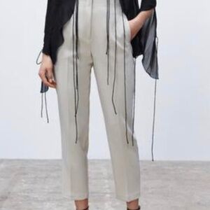 Zara Cream Women's Trousers